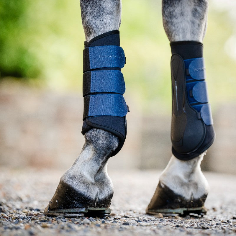 Horseware - Guêtres ouvertes Classic marine | - Ohlala