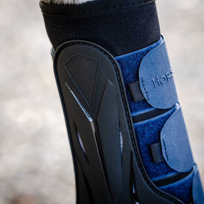 Horseware - Guêtres ouvertes Classic marine | - Ohlala