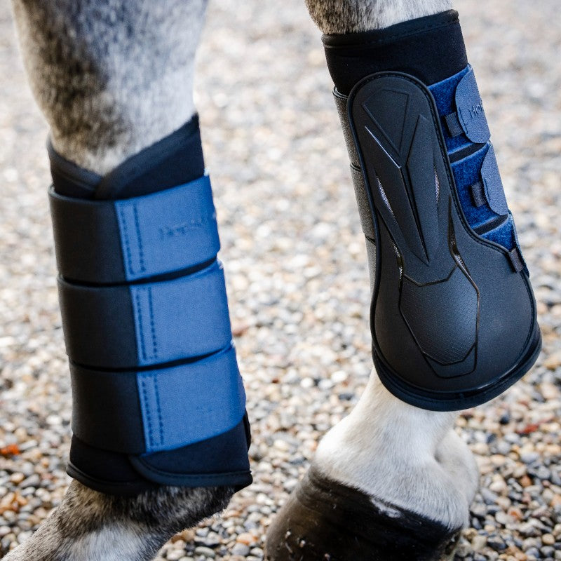 Horseware - Guêtres ouvertes Classic marine | - Ohlala