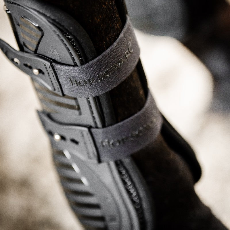 Horseware - Guêtres ouvertes Pro Bamboo noir | - Ohlala