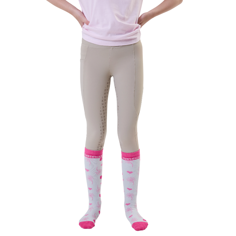 Horseware - Legging d'équitation enfant Riding Tights beige