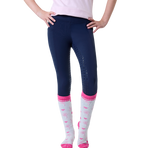 Horseware - Legging d'équitation enfant Riding Tights marine | - Ohlala
