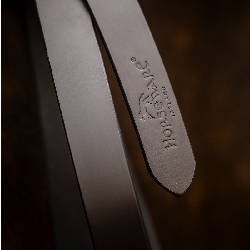 Horseware - Longe en cuir avec chaîne Signature marron