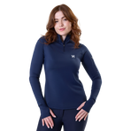 Horseware - Dames lange mouwen sweater Strive Winter 1/4 Zip marine | - Ohlala