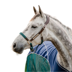 Horseware - Halfter voor paarden Signature Gevlochten bruin/marine/hunter green | - Ohlala