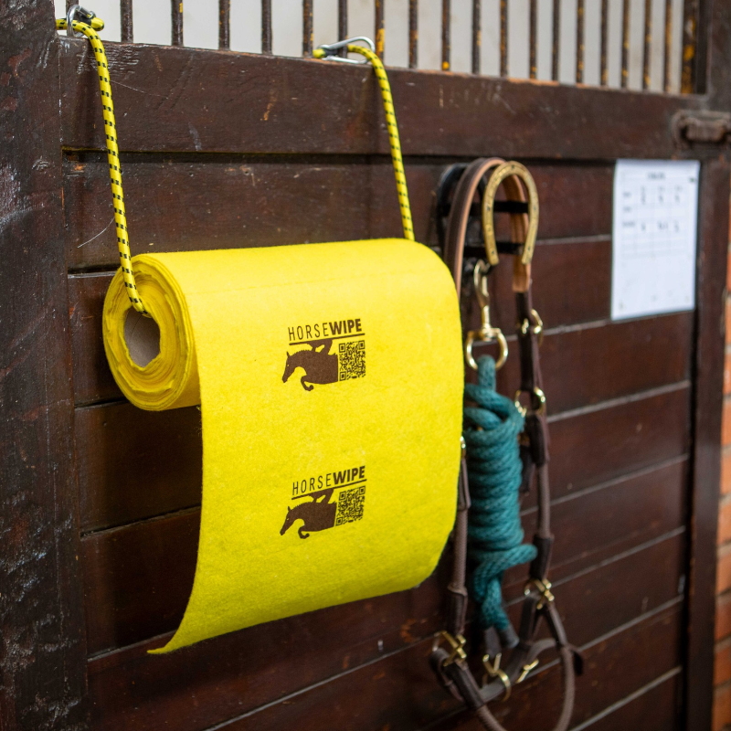 Horsewipe - Rolhouder geel/zwart