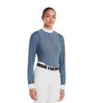Horse Pilot - Chemise de concours manches longues femme Aerolight vintage indigo | - Ohlala