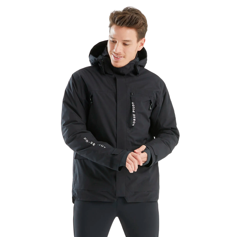 Horse Pilot - Manteau manches longues homme Essential noir | - Ohlala