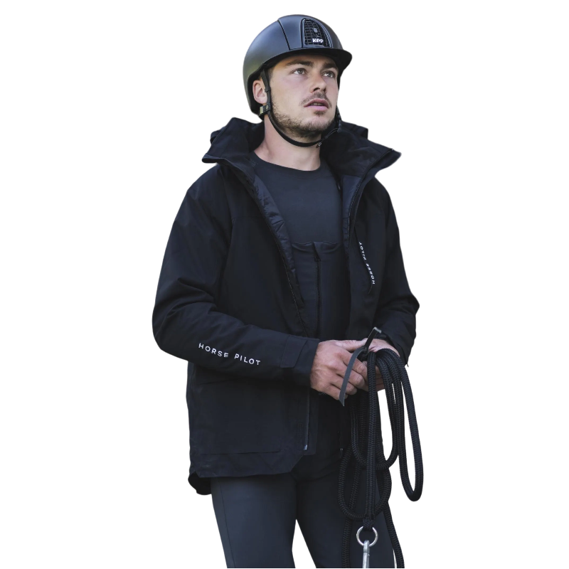 Horse Pilot - Manteau manches longues homme Essential noir | - Ohlala