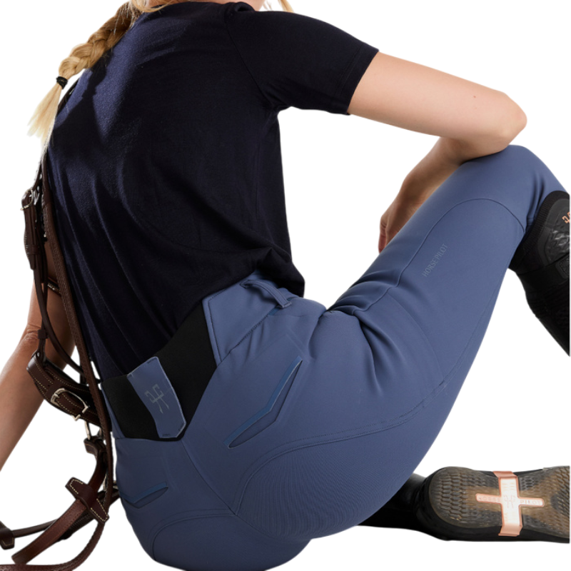 Horse Pilot - Pantalon d'équitation femme X-Perform Iconic vintage indigo