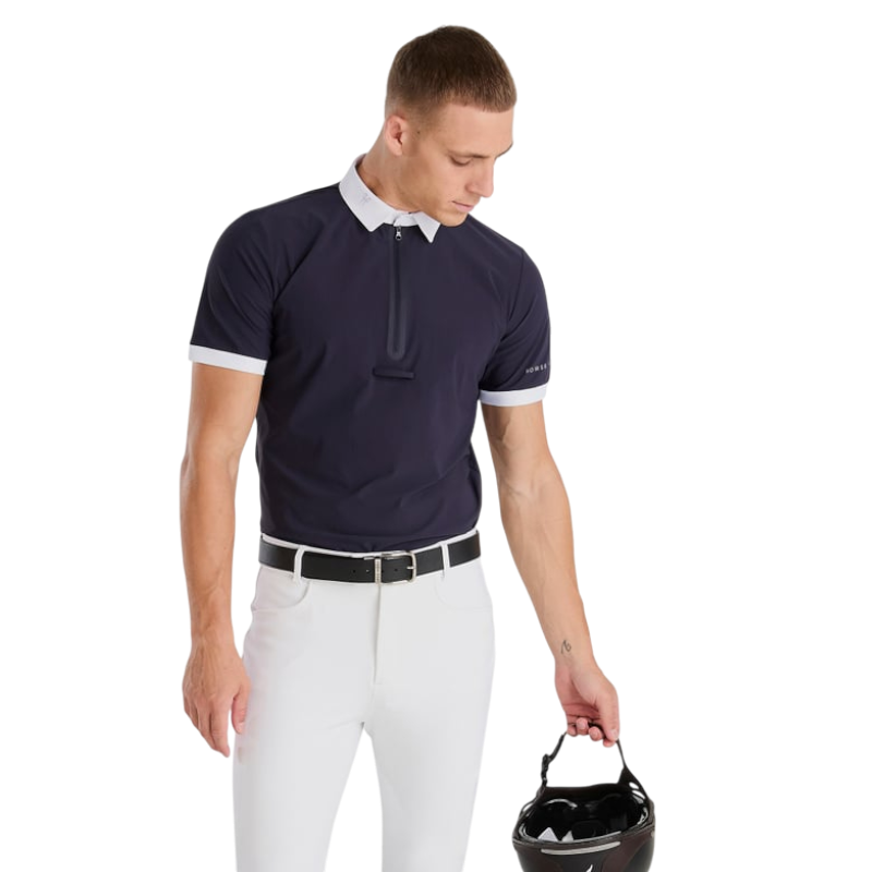 Horse Pilot - Polo de concours manches courtes homme Aeris dark night | - Ohlala