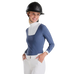 Horse Pilot - Dames wedstrijdpolo lange mouwen Aeris vintage indigo | - Ohlala