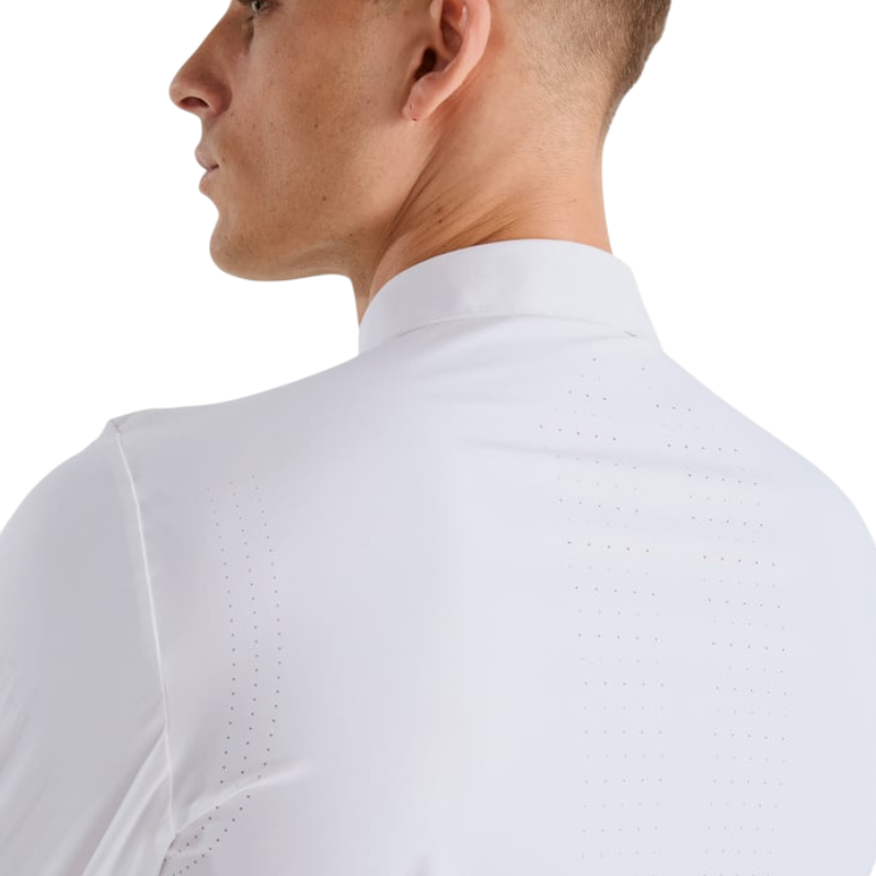 Horse Pilot - Wedstrijdpolo lange mouwen heren Aeris wit | - Ohlala