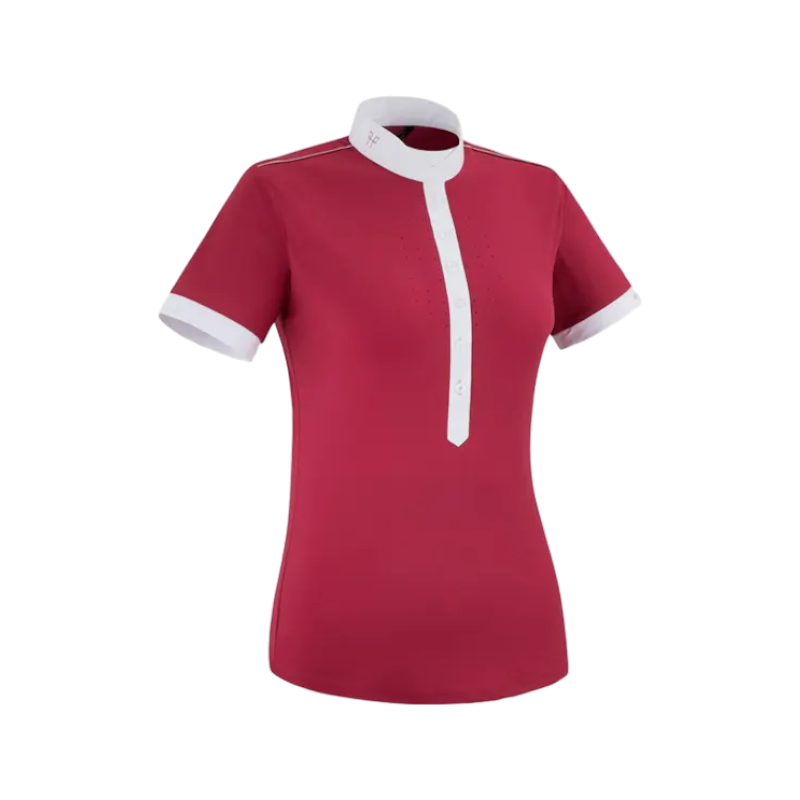 Horse Pilot - Polo manches courtes femme Aerolight rubis | - Ohlala