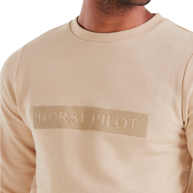 Horse Pilot - Sweat manches longues homme Team latte | - Ohlala