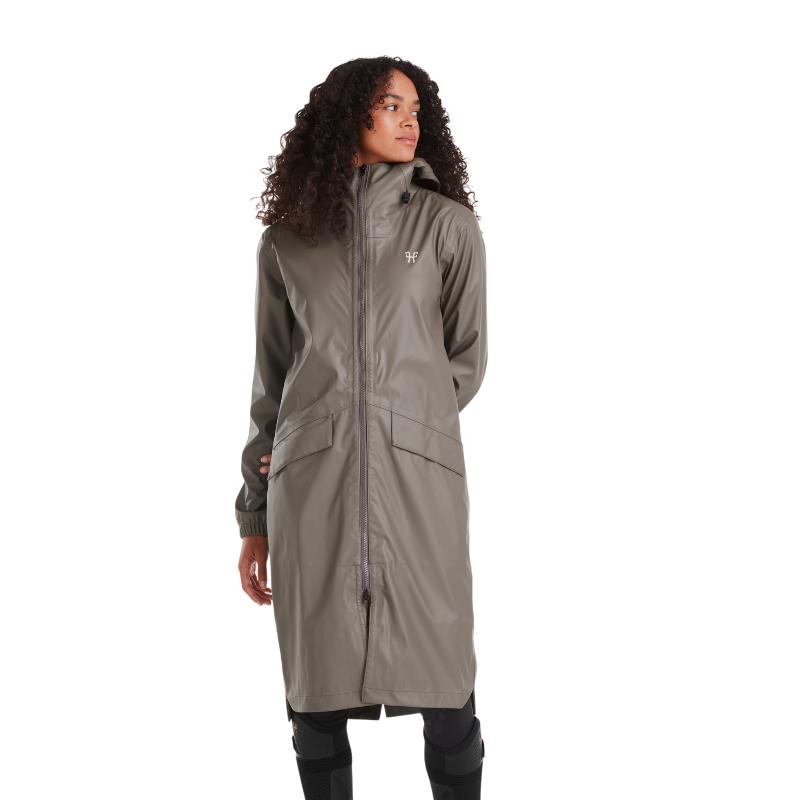 Horse Pilot - Veste de pluie femme Long Raintech dark coffee