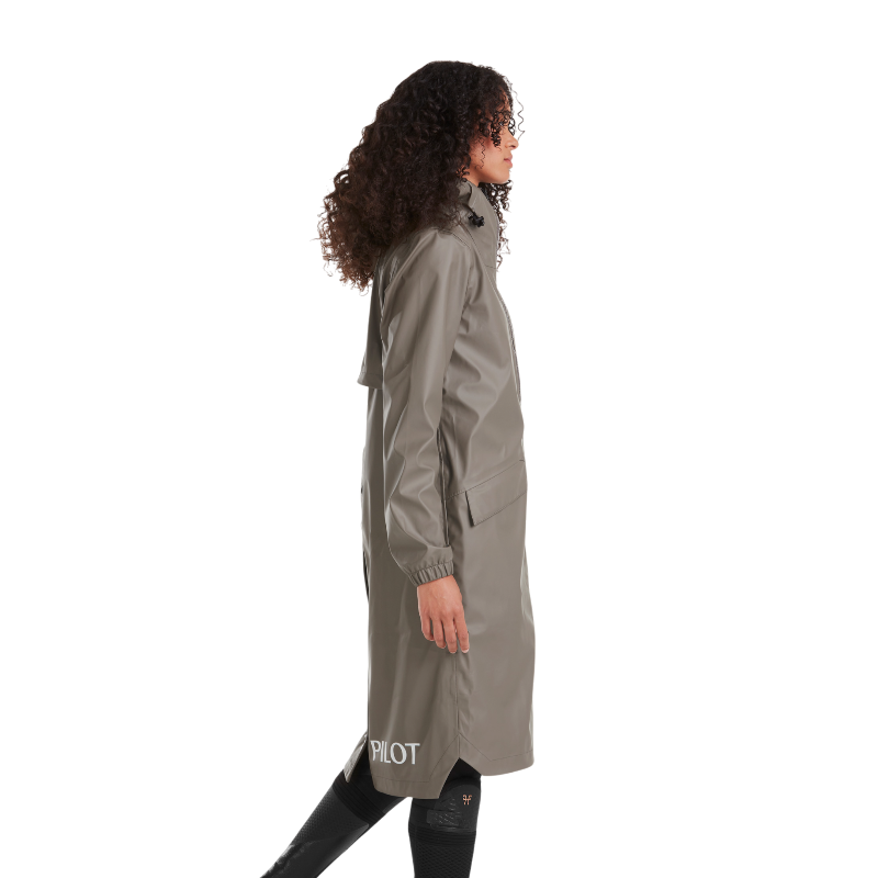 Horse Pilot - Veste de pluie femme Long Raintech dark coffee