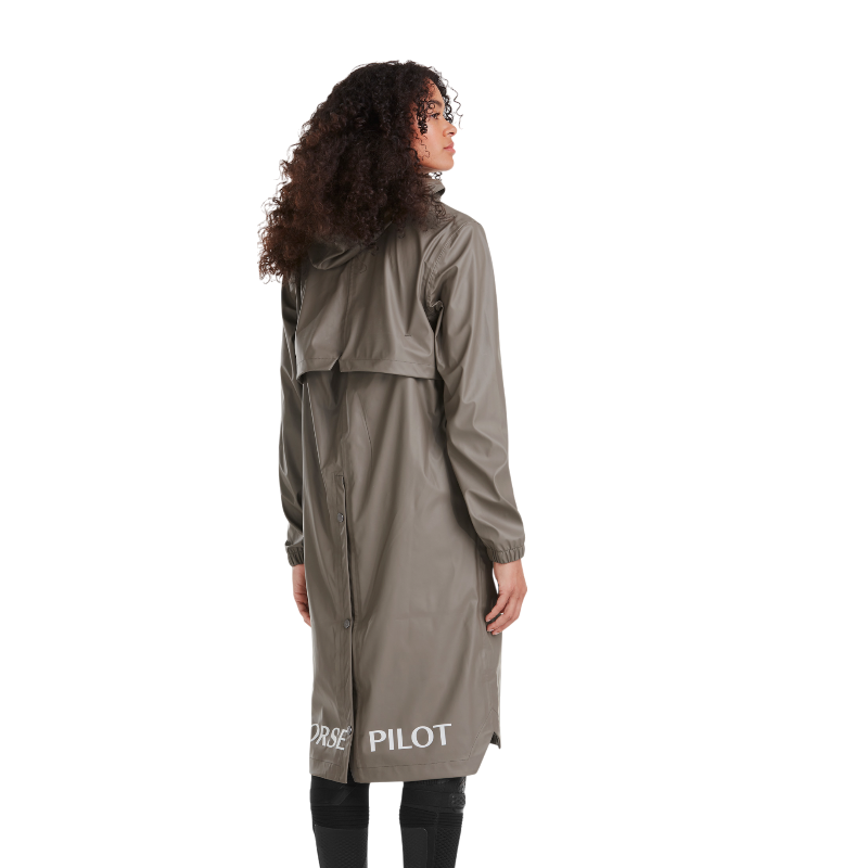 Horse Pilot - Veste de pluie femme Long Raintech dark coffee
