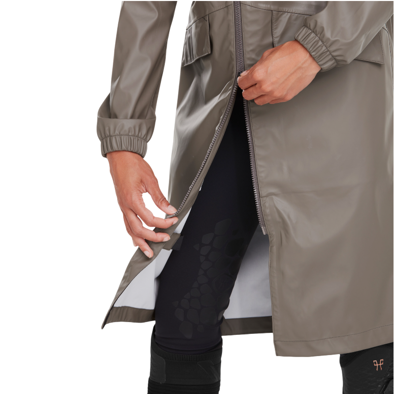 Horse Pilot - Veste de pluie femme Long Raintech dark coffee