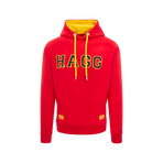 Hagg - Sweat à capuche homme rouge/ jaune/ noir | - Ohlala