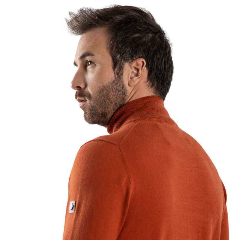 Harcour - Pull homme Flash terracotta