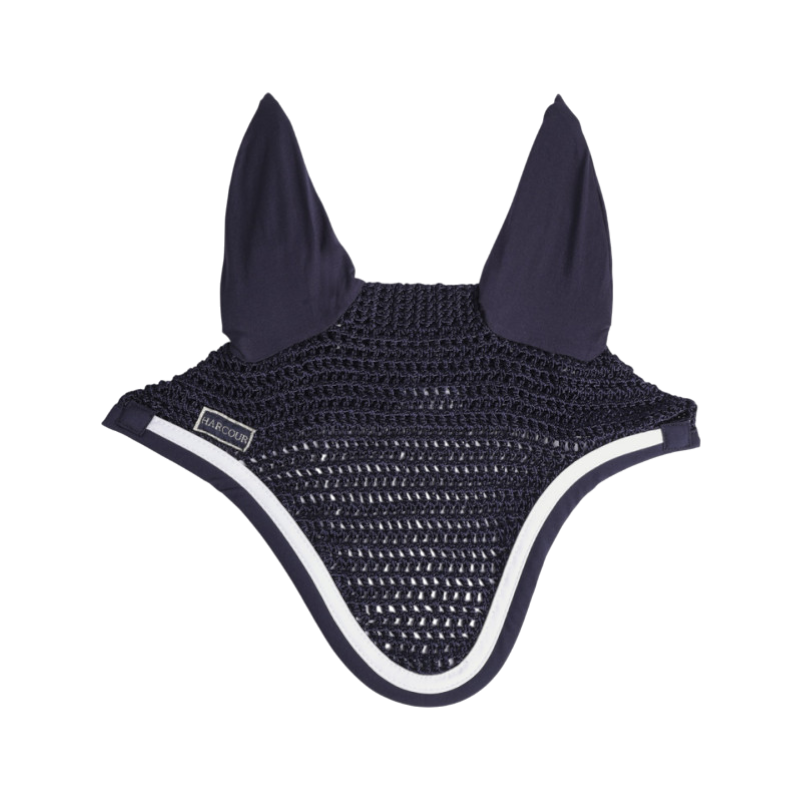 Harcour - Bonnet pour chevaux Feeby marine/ blanc | - Ohlala