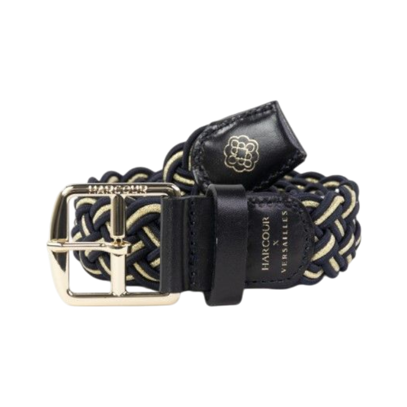 Harcour - Ceinture élastique Charline marine/ light gold Harcour x Versailles | - Ohlala