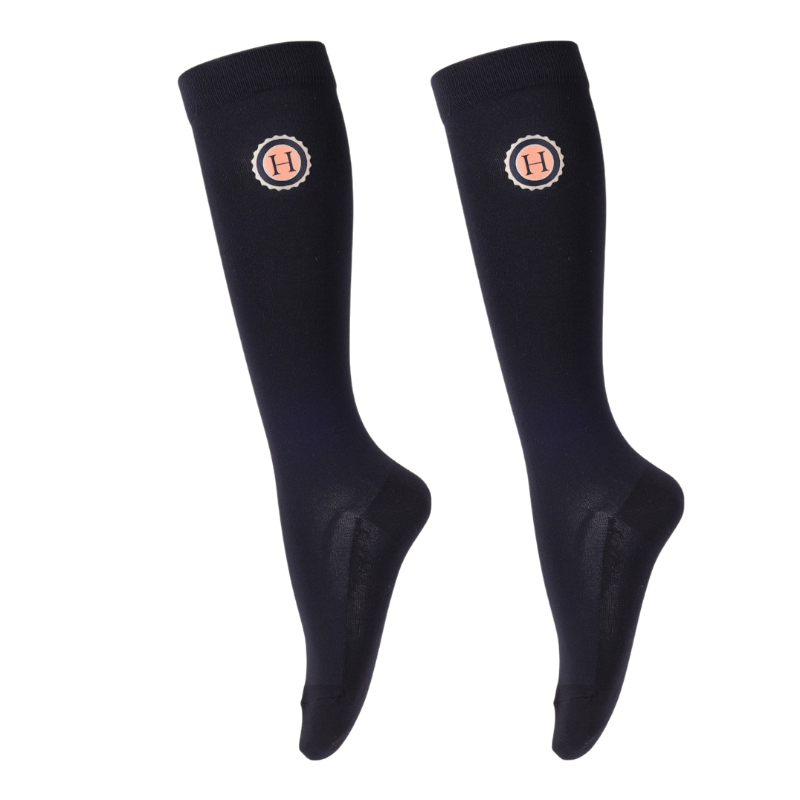 Harcour - Chaussettes d'équitation Santia abricot (x3)