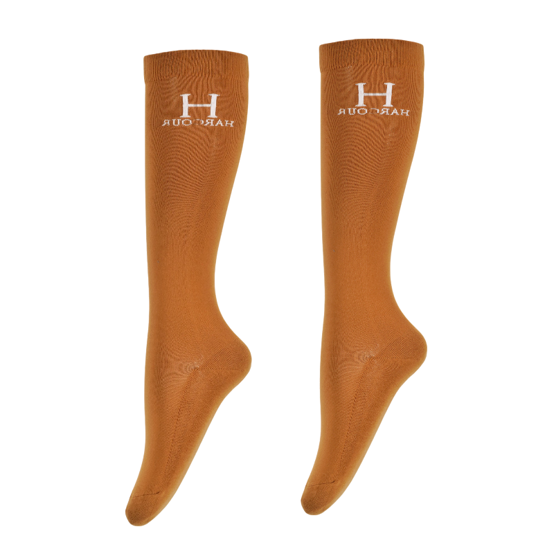 Harcour - Chaussettes d'équitation Badminton golden yellow (x2)