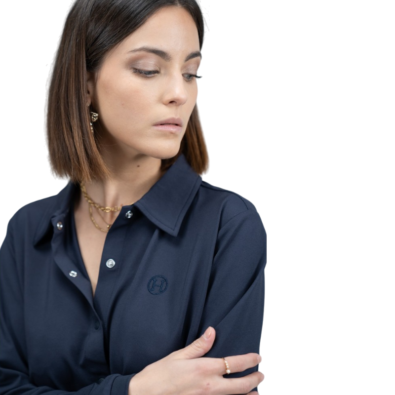 Harcour - Chemise manches longues femme Sharly marine | - Ohlala