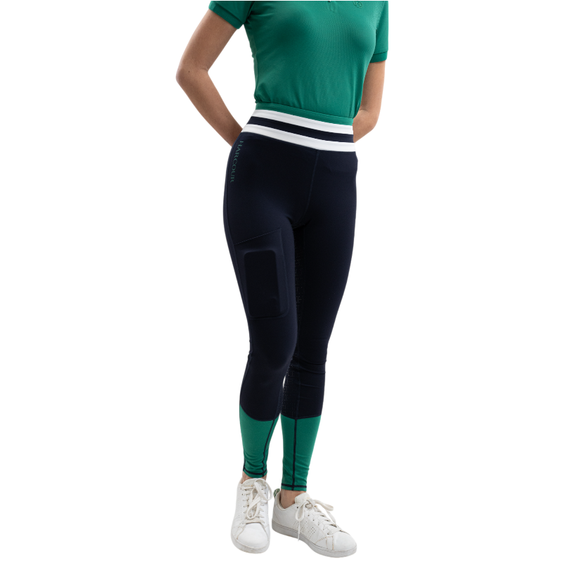 Harcour - Legging d'équitation femme Brookie marine/ emerald green | - Ohlala
