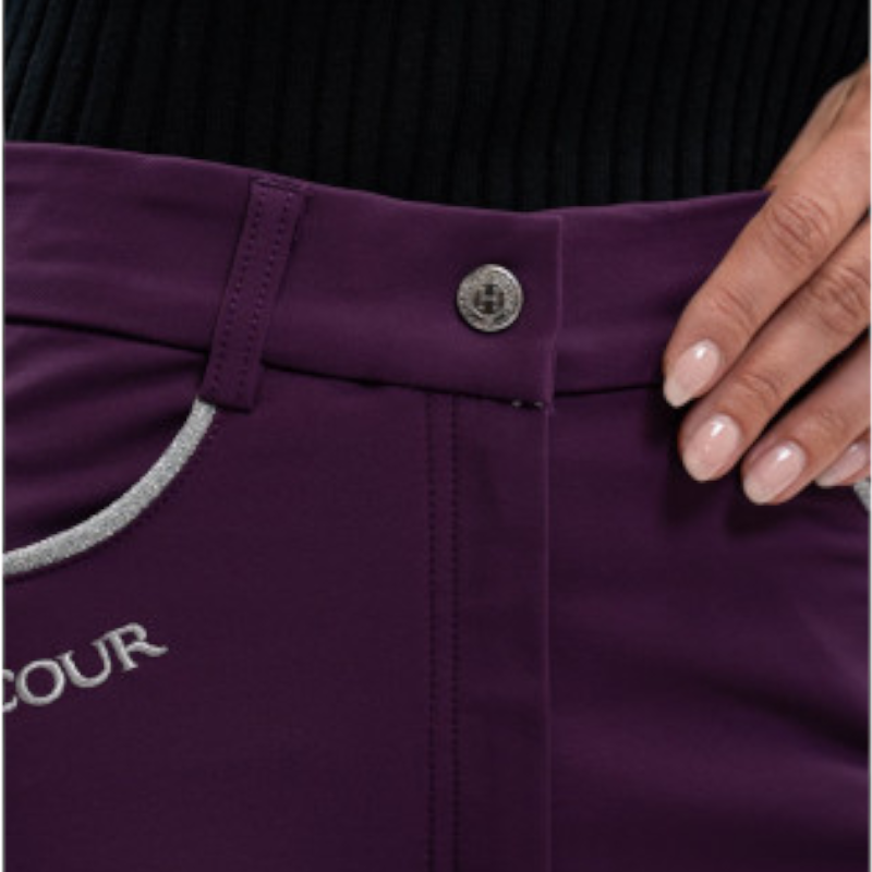 Harcour - Pantalon d'équitation polaire femme Jaipur figue