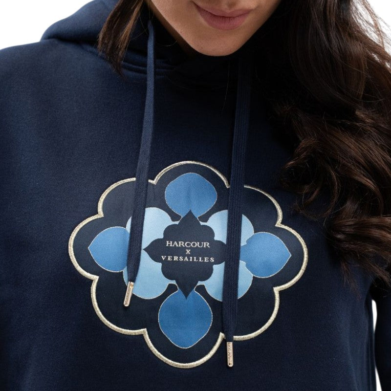 Harcour - Sweat à capuche femme Philipa marine Harcour x Versailles