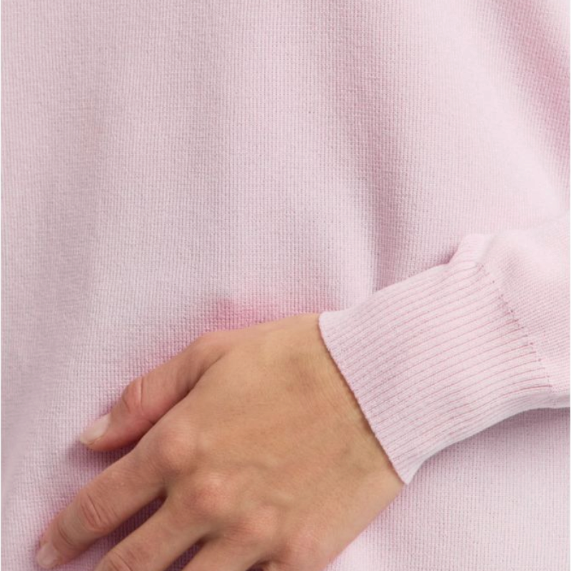 Harcour - Sweat à capuche manches longues femme Plume rose poudré
