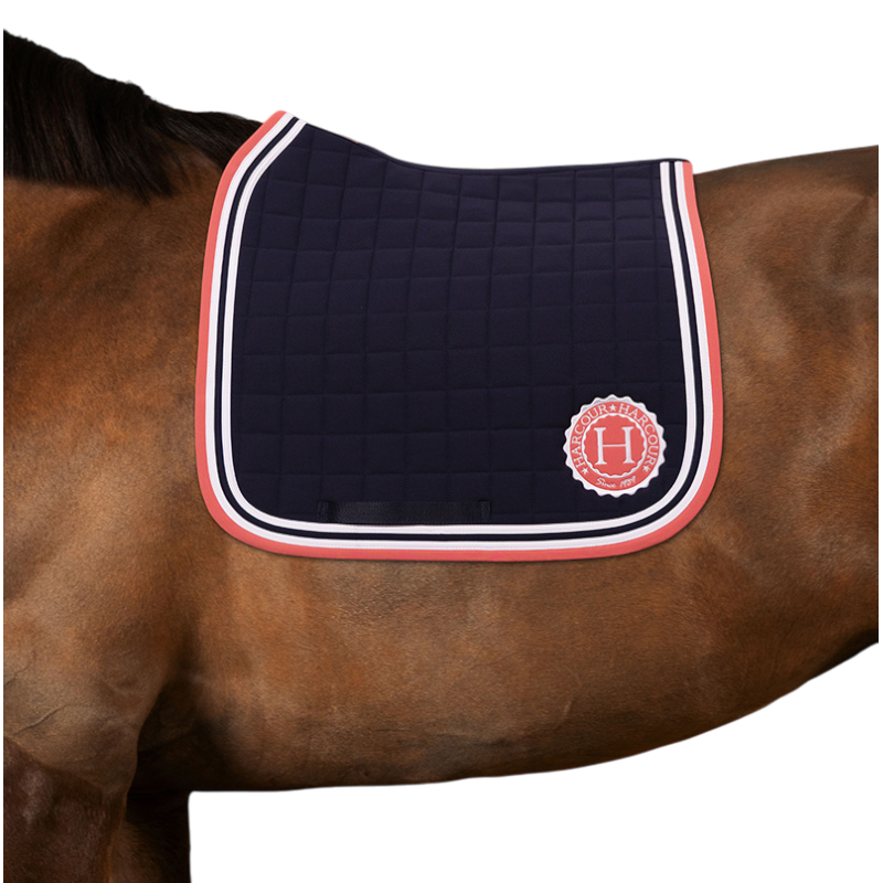 Harcour - Dressuurpad Soft marine/pompelmoes