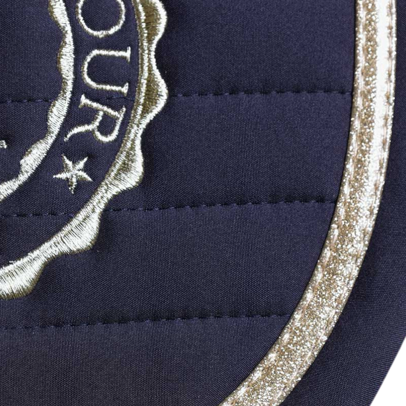 Harcour - Tapis de selle Karembar marine/ light gold | - Ohlala