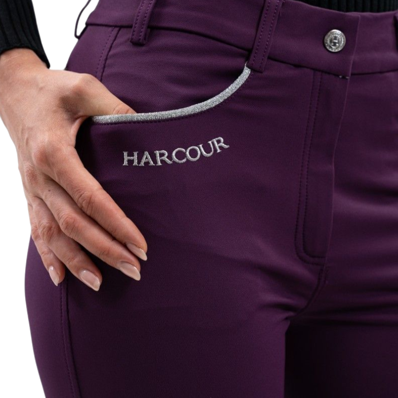 Harcour - Pantalon d'équitation polaire femme Jaipur figue | - Ohlala