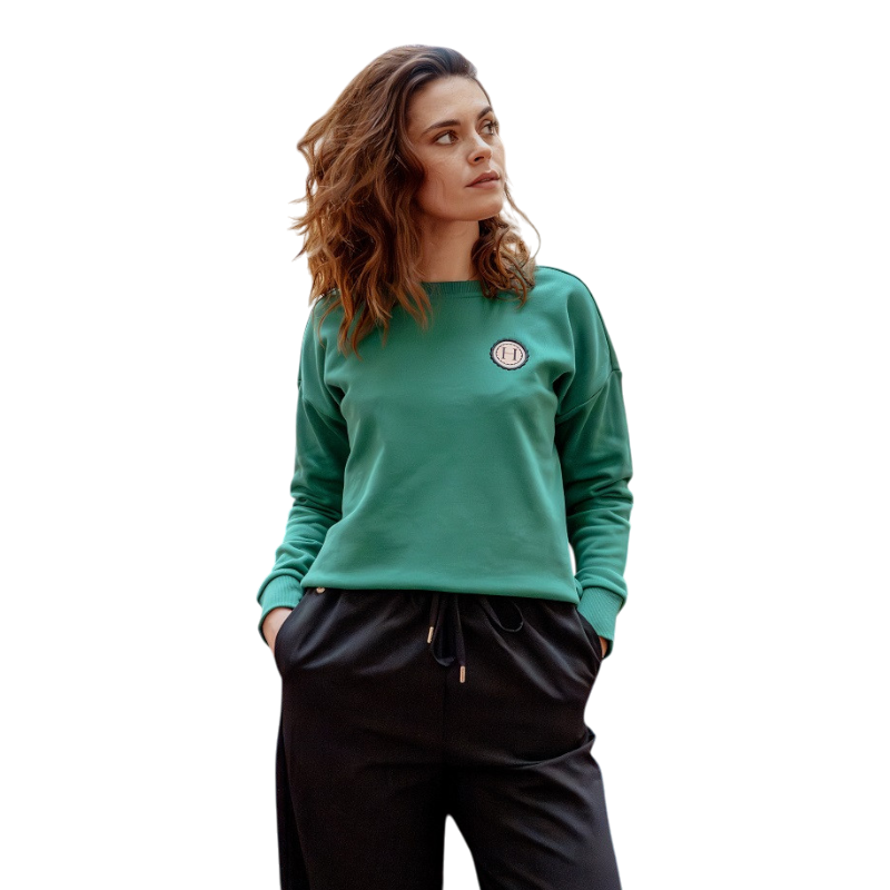 Harcour - Sweat manches longues femme Santana emerald green