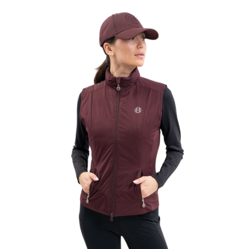 Harcour - Veste sans manches femme Balma aubergine