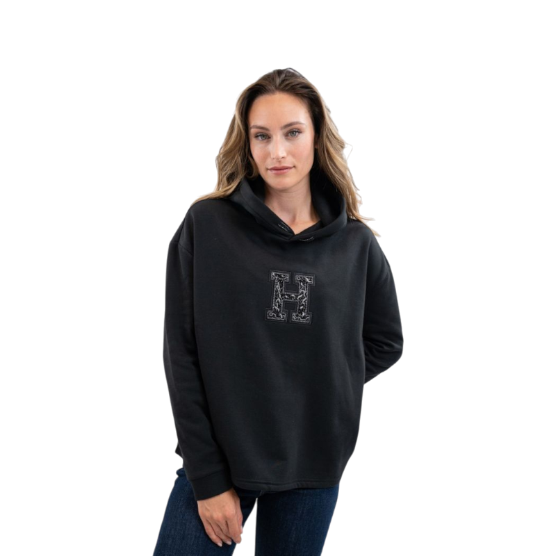 Harcour - Sweat à capuche femme Almyra noir