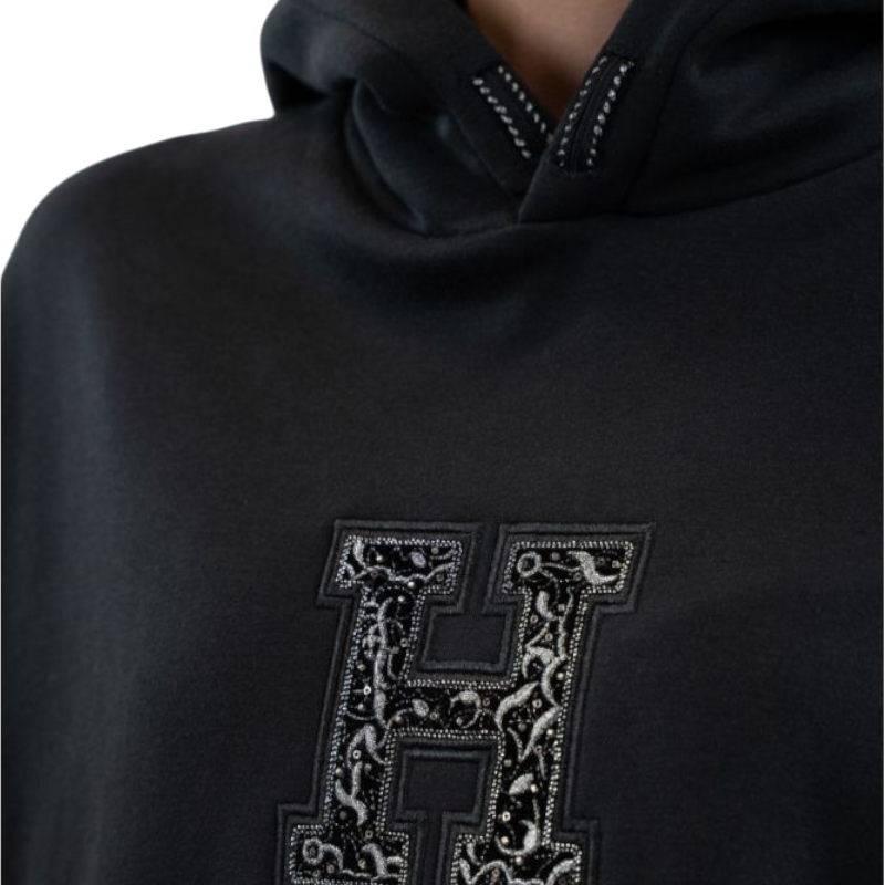 Harcour - Sweat à capuche femme Almyra noir