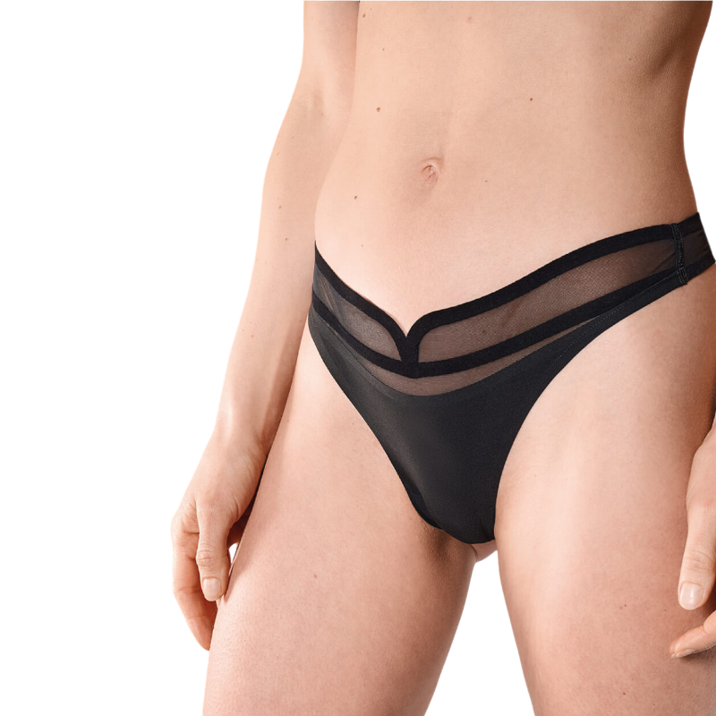 Culotte String n°19 noir Hästko OHLALA