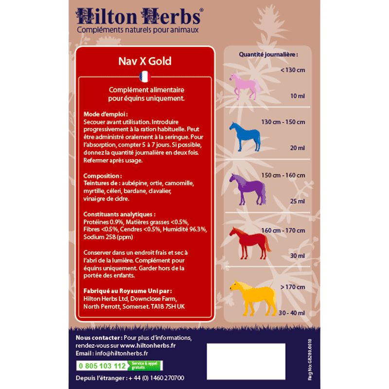 Hilton Herbs - Complément alimentaire Fourbure & Naviculaire nav x gold | - Ohlala