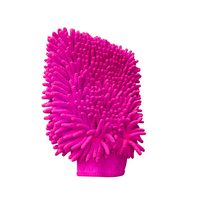 Hippotonic - Gant de pansage Chenille mauve | - Ohlala