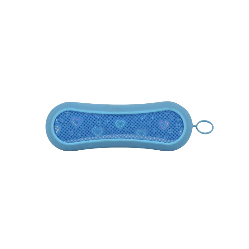 Hippotonic - Brosse de tête glossy heart bleu