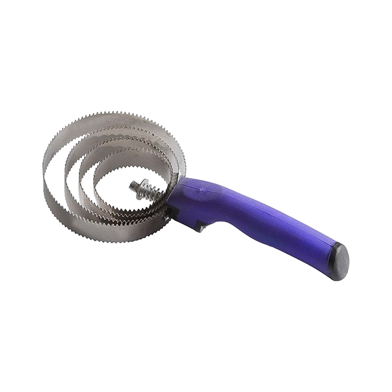 Hippotonic - Etrille métallique ronde poignée soft violet