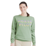 Horse Pilot - Pull femme Team smooth green | - Ohlala