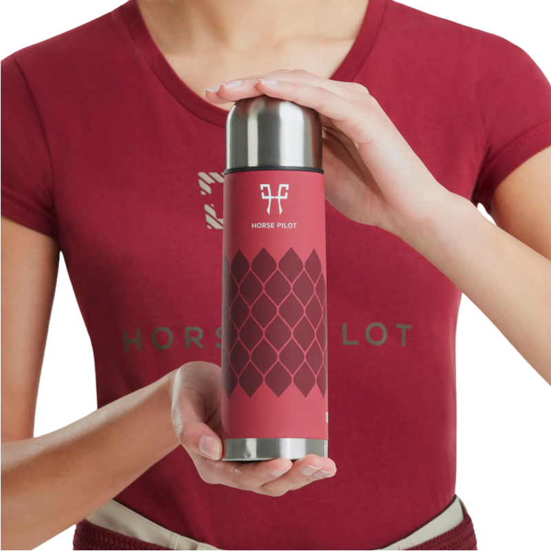 Horse Pilot - Roestvrijstalen thermos Camper dark red | - Ohlala