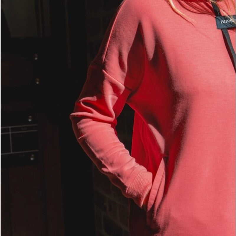 Horse Pilot - Sweat à capuche femme Team rose coral