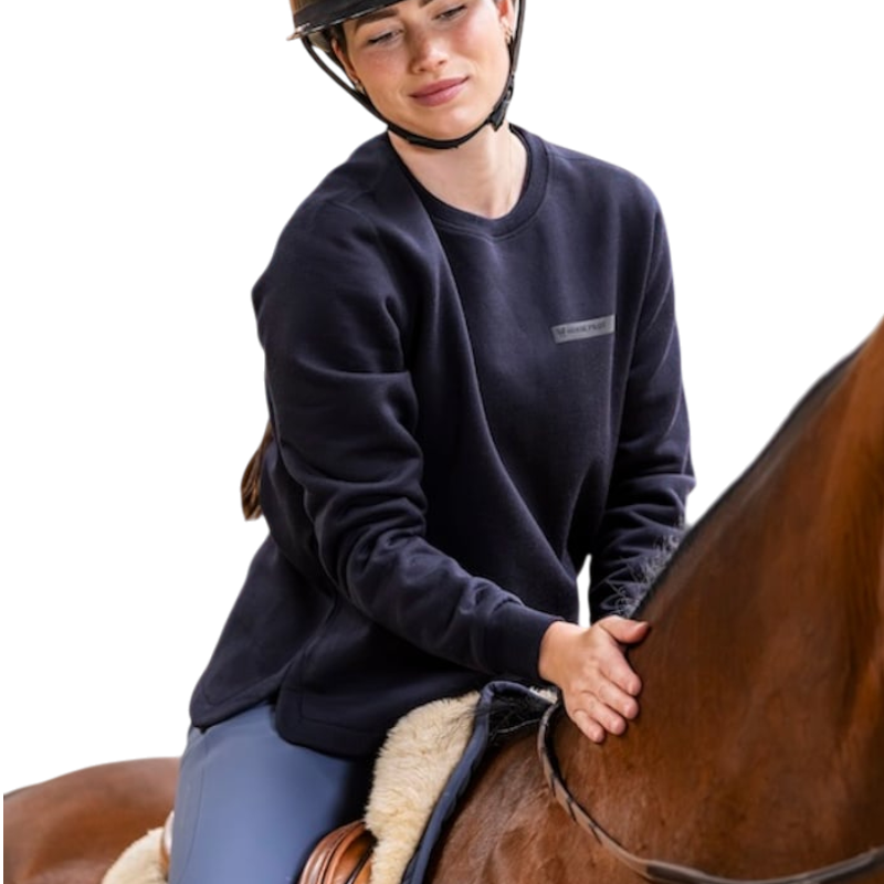Horse Pilot - Sweat manches longues femme Merinos dark night